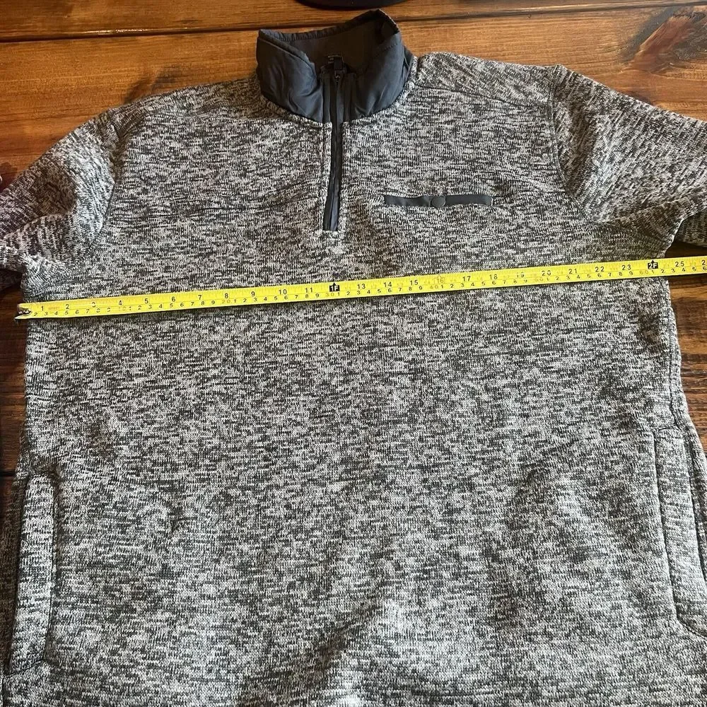 Eddie Bauer Sweater Mens‎ Large Gray Knit Pullover Fleece - Picture 11 of 12